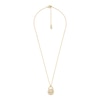 Thumbnail Image 1 of Michael Kors 14ct Gold Plated MOP Silver Lock Pendant