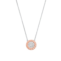 Michael Kors 14ct Rose Gold Plated Sterling Silver Monogram Pendant
