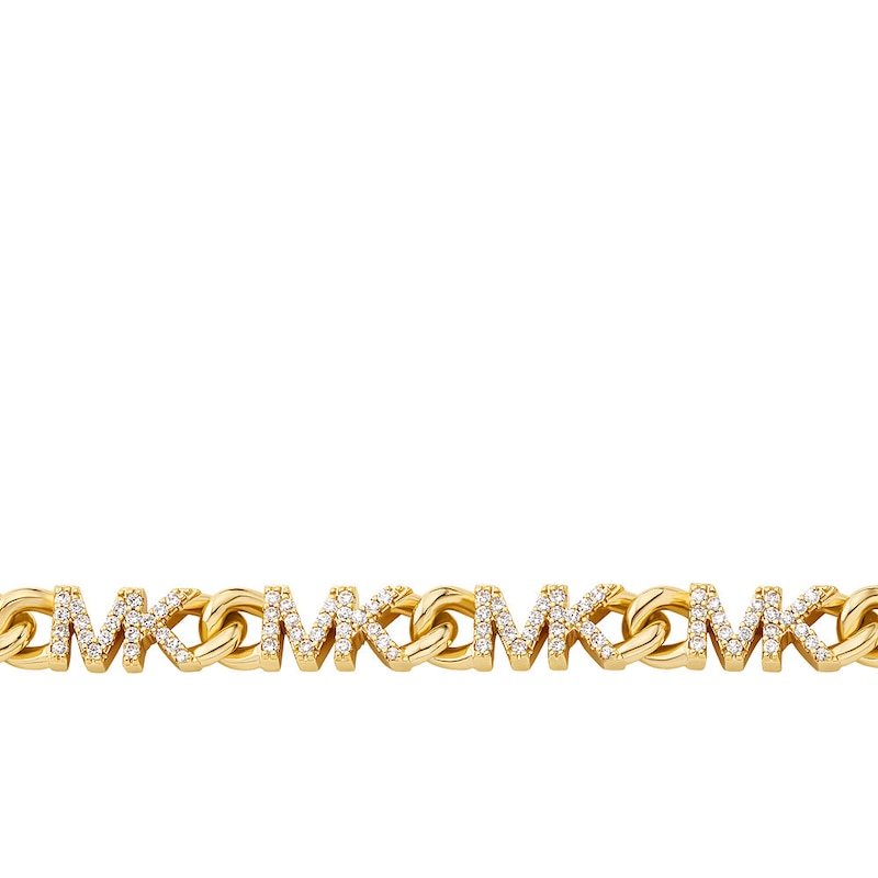 Main Image 2 of Michael Kors 14ct Gold Plated Logo Collar Necklace