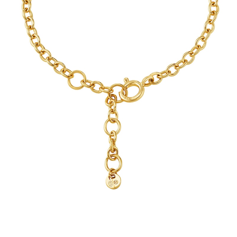 Michael Kors 14ct Gold Plated Silver MOP Lock Chain Bracelet