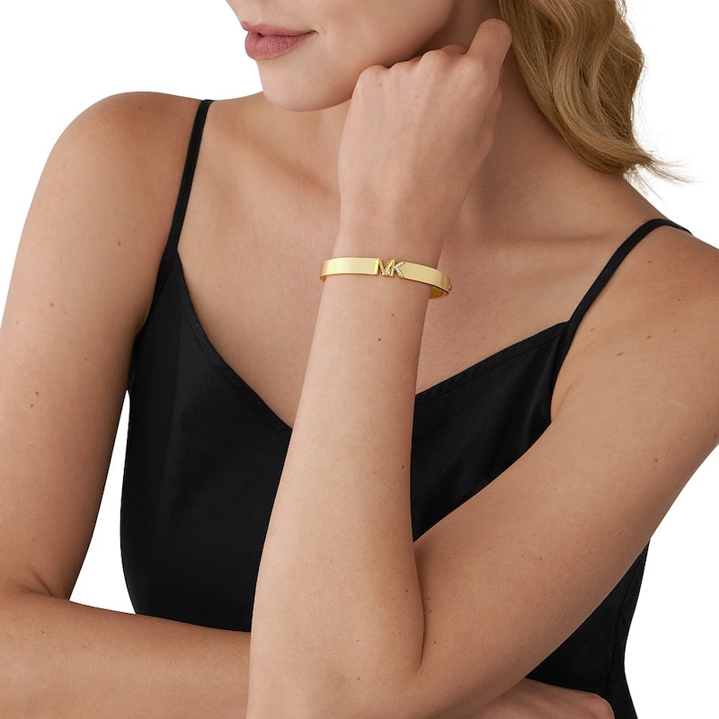 Michael Kors 14ct Gold Plated Bangle Bracelet