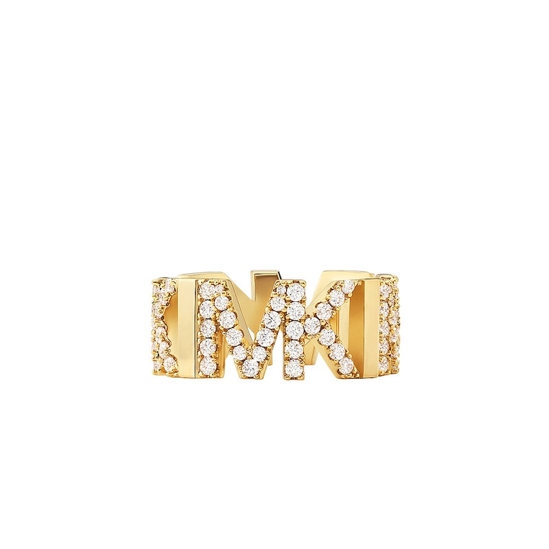 Main Image 1 of Michael Kors 14ct Gold Plated Logo Ring