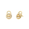 Thumbnail Image 1 of Michael Kors MK 14ct Gold Plated Sterling Silver Lock Stud Earrings