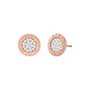 Thumbnail Image 1 of Michael Kors 14ct Rose Gold Plated Sterling Silver Monogram Earrings