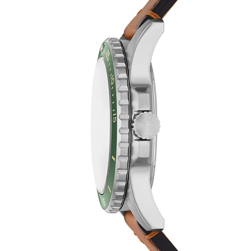 Main Image 2 of Fossil Blue Men's Tan Leather Strap Watch
