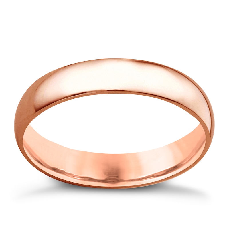 18ct Rose Gold 4mm Super Heavy Court Ring