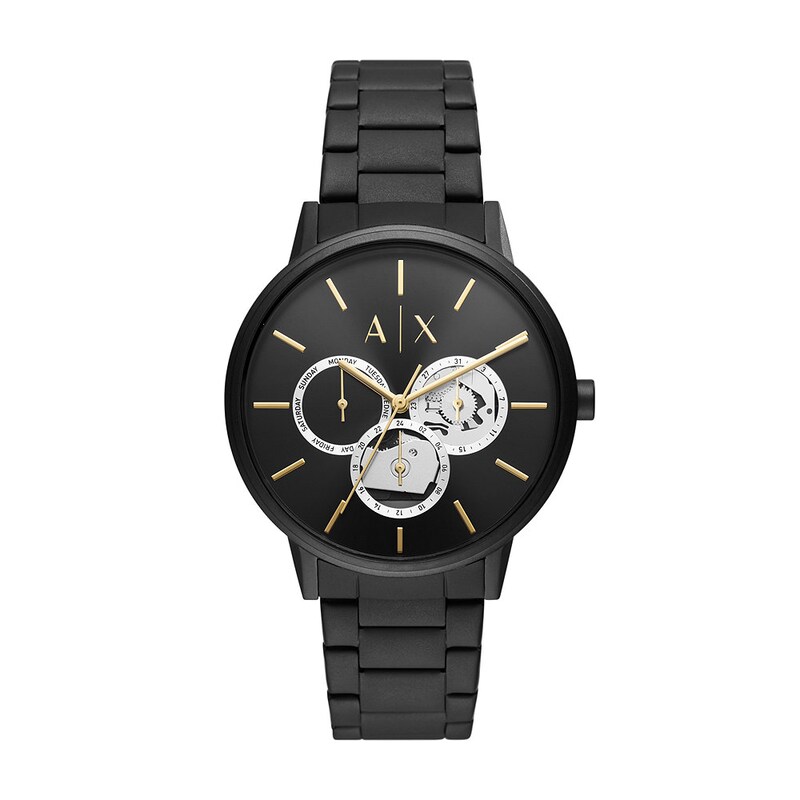Armani Exchange Men's Black Stainless Steel Bracelet Watch