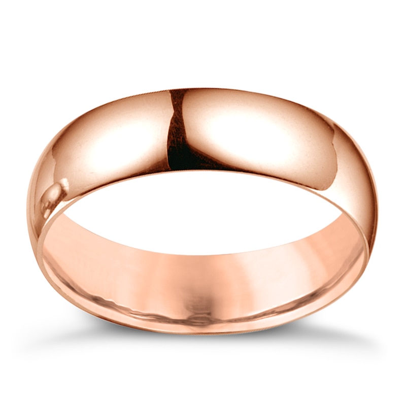 18ct Rose Gold 6mm Super Heavy Court Ring