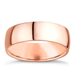 18ct Rose Gold 7mm Super Heavy Court Ring