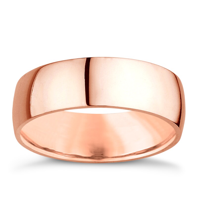 Main Image 1 of 18ct Rose Gold 7mm Super Heavy Court Ring