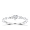 Thumbnail Image 1 of Sterling Silver Cubic Zirconia Heart Ring Size N