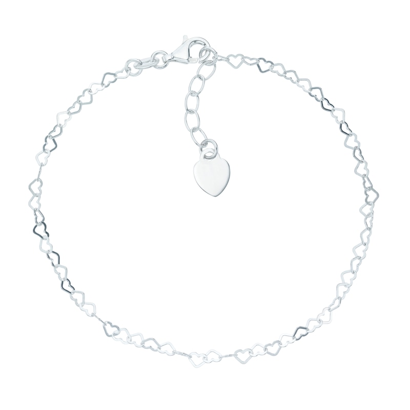 Sterling Silver Heart Anklet