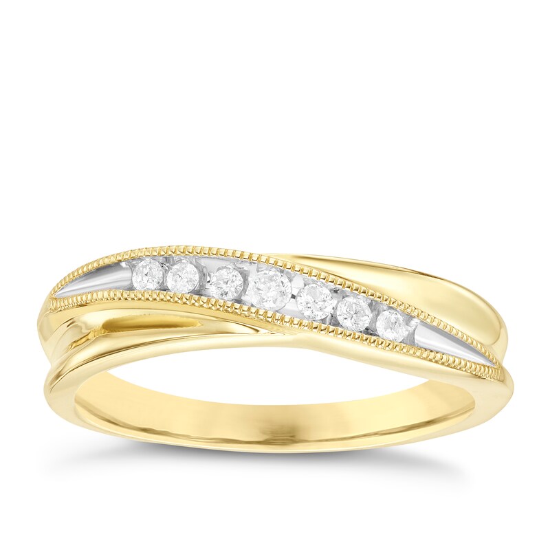 9ct Gold 0.10ct Diamond Band