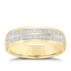 Thumbnail Image 1 of 9ct Yellow Gold 5mm 0.10ct Diamond 2 Row Band