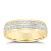 Thumbnail Image 0 of 9ct Yellow Gold 5mm 0.10ct Diamond 2 Row Band