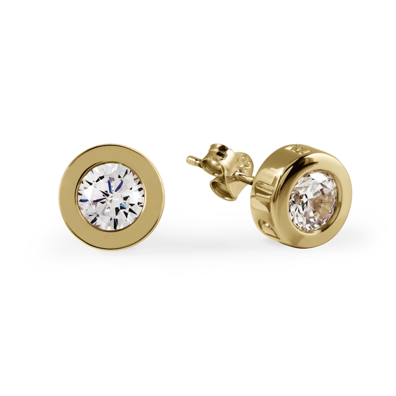Main Image 1 of Radley 18ct Gold Tone Cubic Zirconia Stud Earrings