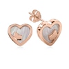 Thumbnail Image 1 of Radley 18ct Rose Gold Tone Mother Of Pearl Heart Earrings