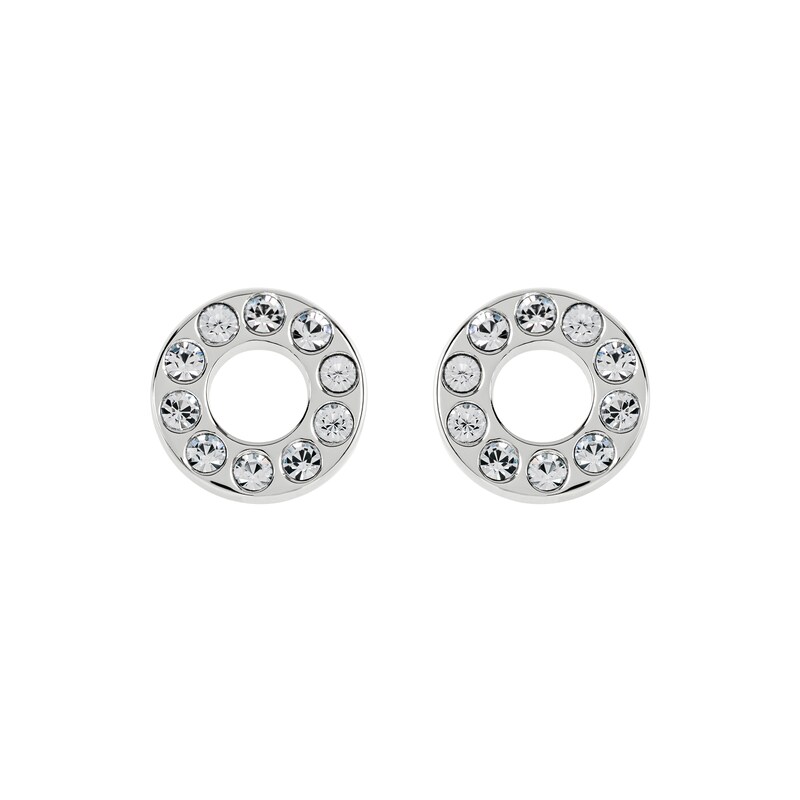 Main Image 1 of Radley Sterling Silver Open Circle Czech Crystal Stud Earrings