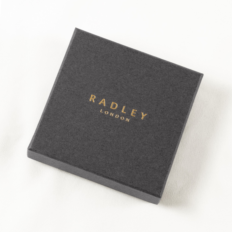 Radley Silver Open Circle Czech Crystal Stud Earrings