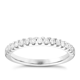 18ct White Gold 0.30 Carat Claw Set Diamond Band