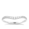 Thumbnail Image 1 of Platinum 0.10 Carat Diamond Shaped Band