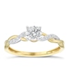 Thumbnail Image 0 of 9ct Gold Cubic Zirconia Set Twisted Shank Ring