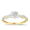 Thumbnail Image 1 of 9ct Yellow Gold Cubic Zirconia Set Twisted Shank Ring
