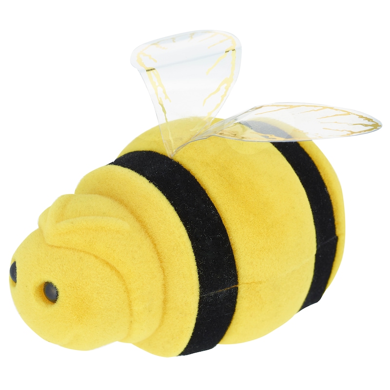 Main Image 2 of 9ct Yellow Gold Enamelled Bee Stud Earrings In Novelty Box