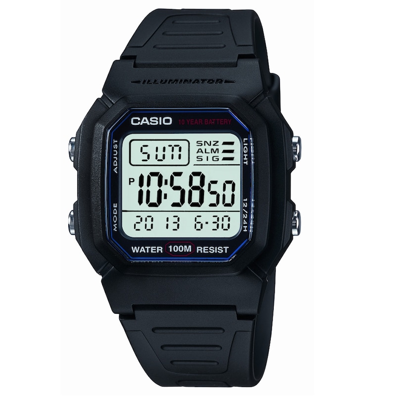 Main Image 1 of Casio W-800H-1AVES Men's Black Resin Strap Digital Watch