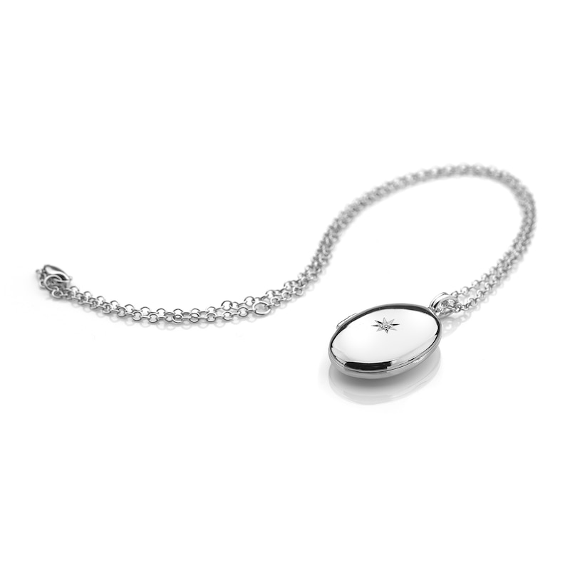 Main Image 3 of Hot Diamonds Sterling Silver Oval Locket Pendant