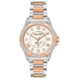 Bulova Ladies' Marine Star Rose Gold & Steel Bracelet Watch