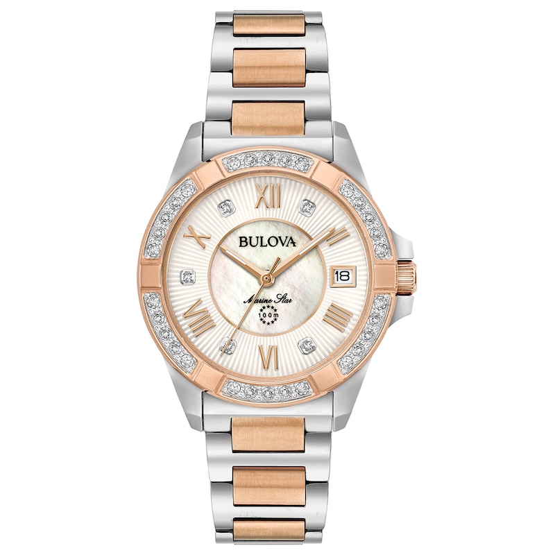 Main Image 1 of Bulova Marine Star Diamond Ladies' Two-Tone Bracelet Watch