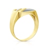 Thumbnail Image 3 of 9ct Yellow Gold Diamond & Onyx Signet Ring