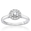 Thumbnail Image 1 of The Forever Diamond Platinum Halo 0.33ct Diamond Flower Ring