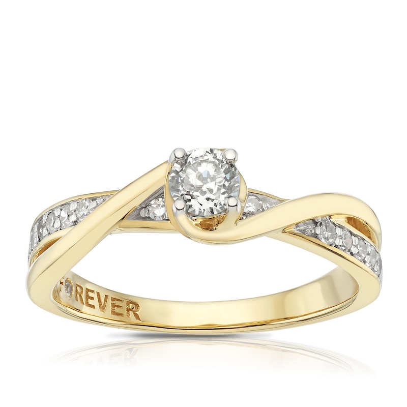 The Forever Diamond 18ct Yellow Gold 0.33ct Twist Ring