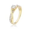 Thumbnail Image 2 of The Forever Diamond 18ct Yellow Gold 0.33ct Diamond Twist Ring