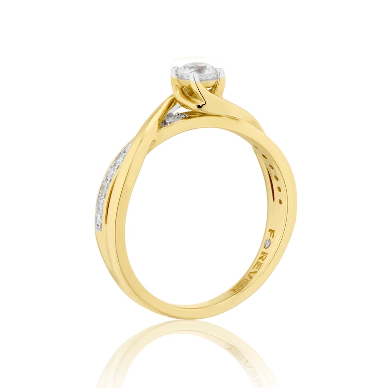 The Forever Diamond 18ct Yellow Gold 0.33ct Total Ring