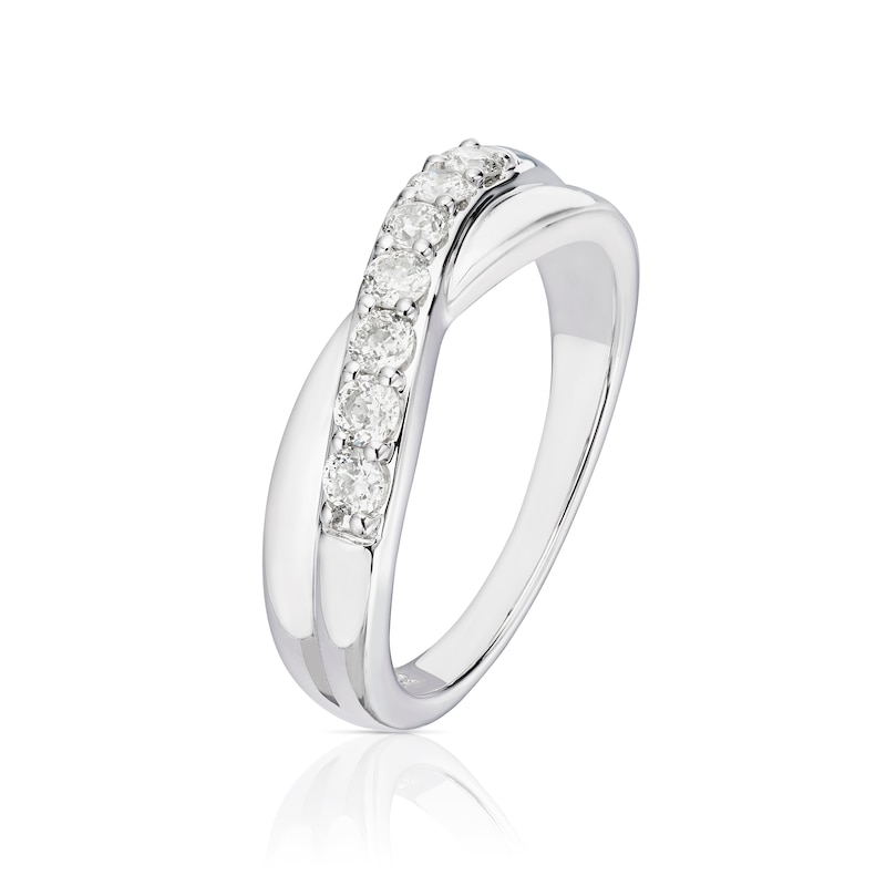 The Forever Diamond Platinum 0.28ct Crossover Ring