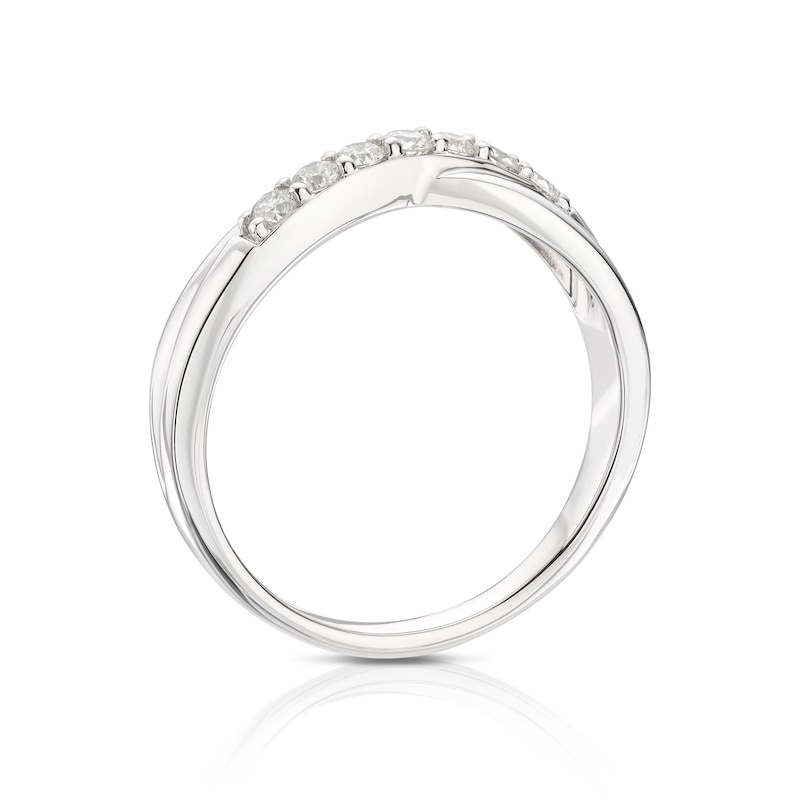 Main Image 3 of The Forever Diamond Platinum 0.28ct Diamond Crossover Ring