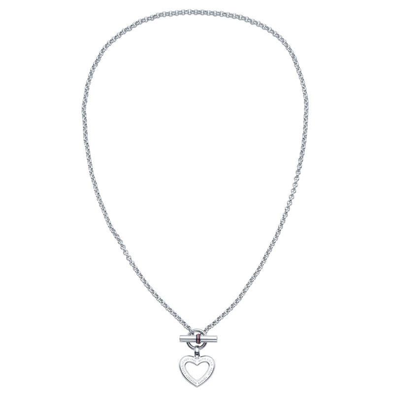 Main Image 1 of Tommy Hilfiger Stainless Steel Heart Toggle Necklace