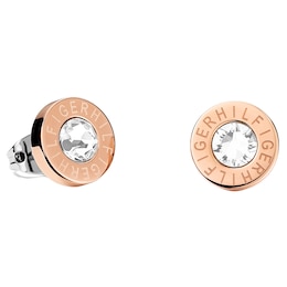 Tommy Hilfiger Rose Gold Plated Stud Earrings
