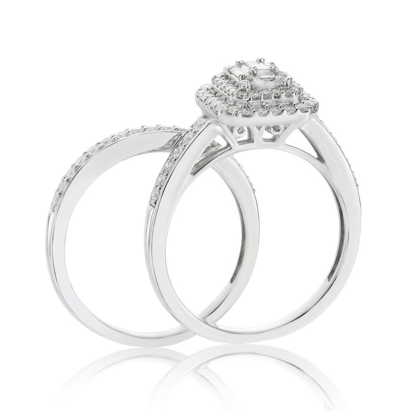 Main Image 2 of Perfect Fit 9ct White Gold 0.66ct  Diamond Bridal Set
