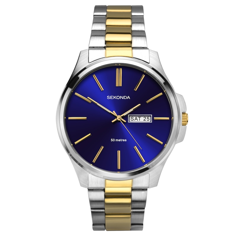 Main Image 1 of Sekonda Men’s Jones Blue Dial Two Tone Stainless Steel Bracelet Watch