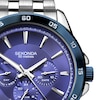 Thumbnail Image 1 of Sekonda Men’s Force Blue Chronograph Dial Silver Stainless Steel Bracelet Watch