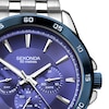 Thumbnail Image 2 of Sekonda Men’s Force Blue Chronograph Dial Silver Stainless Steel Bracelet Watch