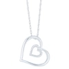 Thumbnail Image 1 of Sterling Silver & Diamond Heart Pendant