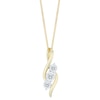 Thumbnail Image 1 of 9ct Yellow Gold 0.10ct Diamond 3 Stone Pendant