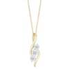 Thumbnail Image 0 of 9ct Yellow Gold 0.10ct Diamond 3 Stone Pendant