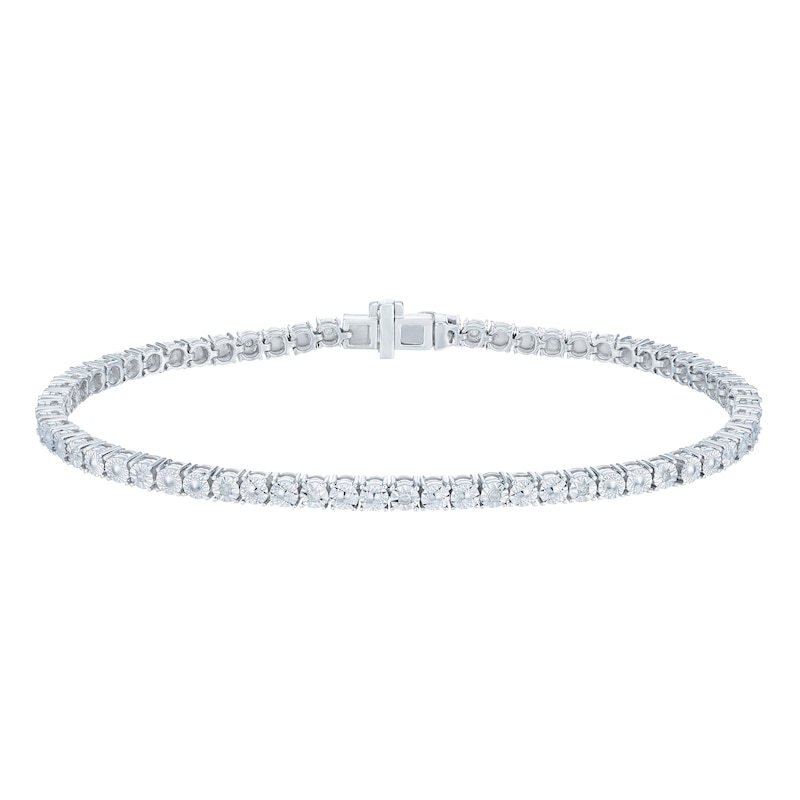 Sterling Silver 0.10ct Diamond Tennis Bracelet