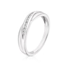 Thumbnail Image 2 of 9ct White Gold 0.10ct Diamond Set Crossover Ring